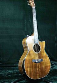 Grand Luxury Acoustic Guitar Full Solid AAA Koa Top &amp; Back Side Real Abalone Inlay Ebony Fingerboard One Piece Wood Neck supplier