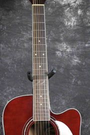 Grand 12 Strings 41'' Electric Acoustic Guitar Solid Spruce With Fishman 101 EQ Chrome Hardware Wine Red Color supplier