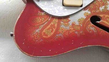 Custom Flower Power F-Holes Tele Electric Guitar supplier