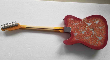 Custom Flower Power F-Holes Tele Electric Guitar supplier