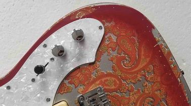 Custom Flower Power F-Holes Tele Electric Guitar supplier