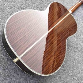 100% All Real Abalone Ebony Fingerboard OOO45s Acoustic Electric Guitar in Wine Red supplier