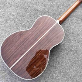 100% All Real Abalone Ebony Fingerboard OOO45s Acoustic Electric Guitar in Wine Red supplier