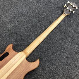 Free shipping Burst Maple top 4 strings Bass Guitar,Neck through body,Ebony fingerboard active pickups Electric bass supplier