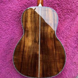 Real Abalone Inlay Ebony Fingerboard 39&quot; OOO45 Style All Solid KOA Acoustic Guitar supplier