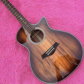 Solid Koa Wood Cutaway Rosewood Fingerboard GK24ce Acoustic Electric Guitar supplier