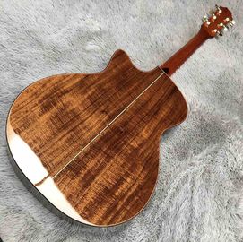 Ebony Fingerboard Abalone Binding Cutaway KOA Wood 916K Acoustic Electric Guitar supplier