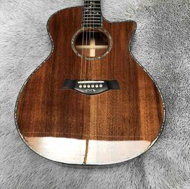 Ebony Fingerboard Abalone Binding Cutaway KOA Wood 916K Acoustic Electric Guitar supplier