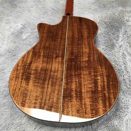 Ebony Fingerboard Abalone Binding Cutaway KOA Wood 916K Acoustic Electric Guitar supplier