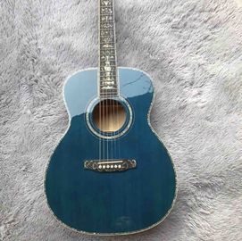 Solid Spruce Top Abalone OM Style Acoustic Guitar with Burst Maple Body Ebony Fingerboard supplier