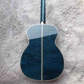 Solid Spruce Top Abalone OM Style Acoustic Guitar with Burst Maple Body Ebony Fingerboard supplier