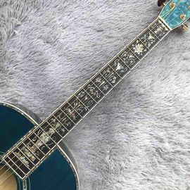 Solid Spruce Top Abalone OM Style Acoustic Guitar with Burst Maple Body Ebony Fingerboard supplier