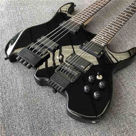 Custom Classic Black Steinberg Headless 4+6 Strings Electric Bass Guitar with Black Har support drop shipping supplier