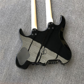 Custom Classic Black Steinberg Headless 4+6 Strings Electric Bass Guitar with Black Har support drop shipping supplier