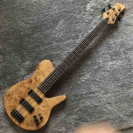 Factory Custom Factory 5 strings Wood color Whole body Butterflys electric bass Black metal hardware supplier