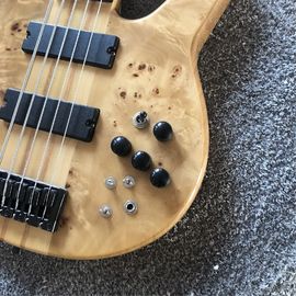 Factory Custom Factory 5 strings Wood color Whole body Butterflys electric bass Black metal hardware supplier