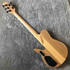 Factory Custom Factory 5 strings Wood color Whole body Butterflys electric bass Black metal hardware supplier