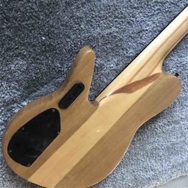 Factory Custom Factory 5 strings Wood color Whole body Butterflys electric bass Black metal hardware supplier