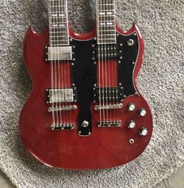 Custom high quality 12 string+6 string double head electric guitar Wine red SG guitar 100% original pictures supplier