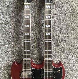 Custom high quality 12 string+6 string double head electric guitar Wine red SG guitar 100% original pictures supplier