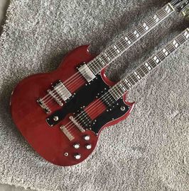 Custom high quality 12 string+6 string double head electric guitar Wine red SG guitar 100% original pictures supplier