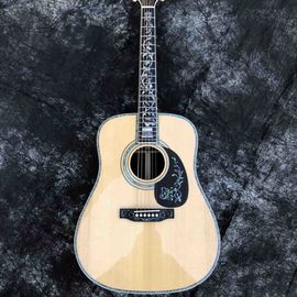 41 inch D style Solid spruce acoustic guitar,Ebony fingerboard,Abalone Tree life inlays acoustic electric guitar supplier