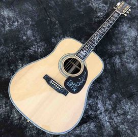 41 inch D style Solid spruce acoustic guitar,Ebony fingerboard,Abalone Tree life inlays acoustic electric guitar supplier