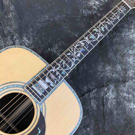 41 inch D style Solid spruce acoustic guitar,Ebony fingerboard,Abalone Tree life inlays acoustic electric guitar supplier