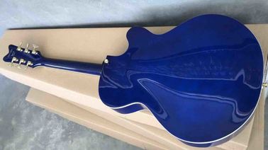 Wholesale New Arrival Left Handed Guitar Jazz 6 String Electric Guitar Semi Hollow Body In Blue supplier