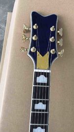 Wholesale New Arrival Left Handed Guitar Jazz 6 String Electric Guitar Semi Hollow Body In Blue supplier