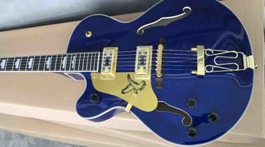 Wholesale New Arrival Left Handed Guitar Jazz 6 String Electric Guitar Semi Hollow Body In Blue supplier