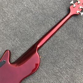 Metallic red Butterfly 5 strings Ash wood Bass Guitar,Factory custom Neck through body 9V active pickups Electric Bass supplier