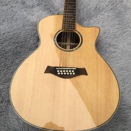 Custom 41 Inches Solid Spruce Top Cutaway Rosewood Back 12 Strings 814 Electric Acoustic Guitar supplier