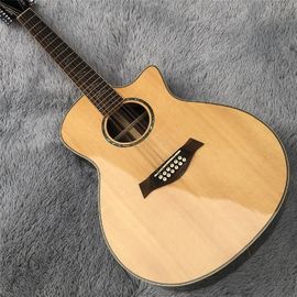 Custom 41 Inches Solid Spruce Top Cutaway Rosewood Back 12 Strings 814 Electric Acoustic Guitar supplier