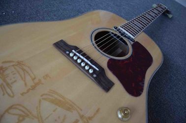 Custom Shop John Lennon J160e Natural Acoustic Guitar with customize logo on headstock is available free shipping cost supplier