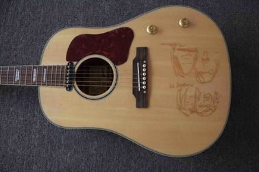 Custom Shop John Lennon J160e Natural Acoustic Guitar with customize logo on headstock is available free shipping cost supplier