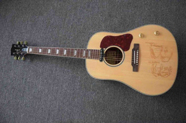 Custom Shop John Lennon J160e Natural Acoustic Guitar with customize logo on headstock is available free shipping cost supplier