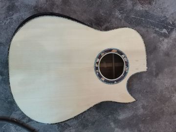 Factory Cutaway 41 Inch KOA Wood Acoustic Electric Guitar Ebony Fingerboard Abalone Inlays D Style KOA Guitar supplier