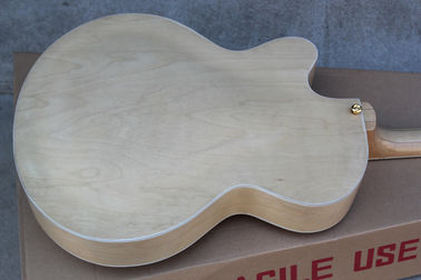 Custom Classic F hole wood natural color hollow body electric guitar colors is optional free shipping supplier