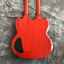 Custom high quality 12 string+6 string double head electric guitar in Wine red Red SG guitar Gold hardware supplier