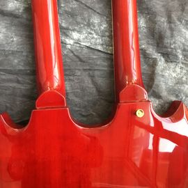 Custom high quality 12 string+6 string double head electric guitar in Wine red Red SG guitar Gold hardware supplier