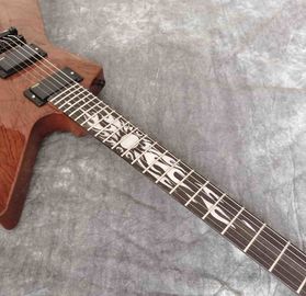 Rosewood Fingerboard Sun Inlays Fingerboard Electric Guitar in Brown with Black Hardware supplier