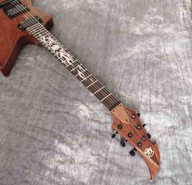 Rosewood Fingerboard Sun Inlays Fingerboard Electric Guitar in Brown with Black Hardware supplier