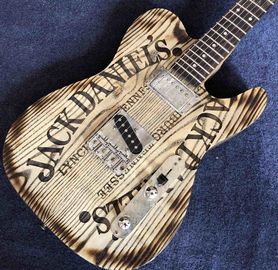 Natural Wood Color Roasted Coke Electric Guitar supplier