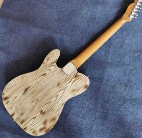 Natural Wood Color Roasted Coke Electric Guitar supplier