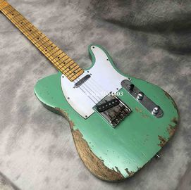 High quality handmade old vintage relic accessories made old aged neck TELE electric guitar free shipping supplier