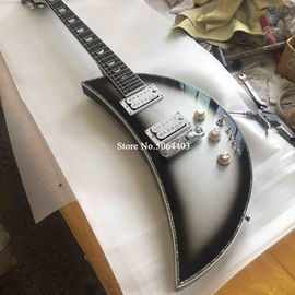 Outlet 6 string electric guitar moon guitar in silver paint rosewood fingerboard kinds color is available free shipping supplier