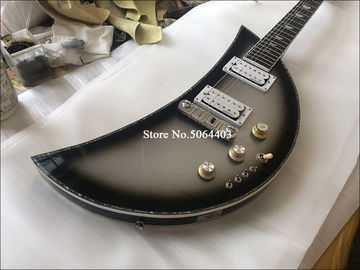 Outlet 6 string electric guitar moon guitar in silver paint rosewood fingerboard kinds color is available free shipping supplier