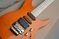 Factory Custom Orange Electric Guitar with Floyd Rose,3 Pickups,No Frets Inlay,Gold Hardware,Flame Maple Veneer supplier