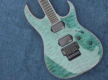 Factory Custom Green electric guitar body black hardware mahogany body neck rosewood back side fingerboard supplier